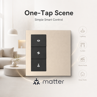 Panneau de commande central tactile Matter Smart Home en verre et PC, compatible Thread/Matter pour la domotique, le bureau et l'hôtellerie