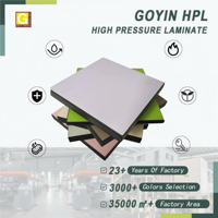 Planche compacte en HPL stratifié, comptoirs pour cuisine, laboratoire et bureau, haute densité, imperméable, résistant au feu
