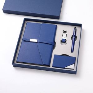 Custom Personalized Corporate Gift Set A5 Notebook and Pen Set Business Journal <b>Name</b> Card Holder,Key Chain Set Promotion Event - Product Image 1
