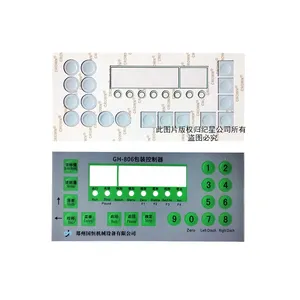 Botão de interruptor de membrana grande para teclado, teclado profissional de origem de teclas PET, mola de alimentação, tempo, material de teclas de origem