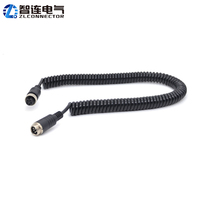 Kabel Ekstensi PVC/PU Tahan Air, Kawat Tembaga Terpilin Inti 2 3 4 5 6 8 12, Tipe Spiral