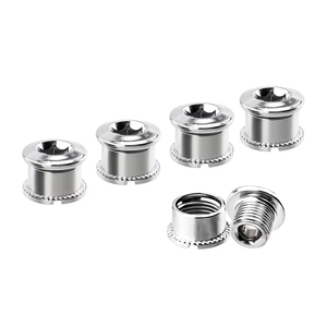 5 paires de boulons de chaîne en acier inoxydable métriques pour vélo, vis de pédalier à écrou simple, double ou triple disque, accessoires - Product Image 5