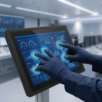 Moniteur tactile industriel entièrement étanche IP65, résistant à la poussière et à l'huile