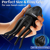 Méduse gland formateur Silicone étanche 10 Modes de Vibration sensation tactile réelle gland Stimulation exercice masturbateur