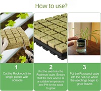 Système de culture hydroponique E39 avec cubes de laine de roche, pots en filet, coco-fibre, graines de clonage pour la culture hydroponique en intérieur