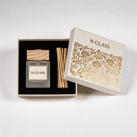 Ensemble de flacons vides pour diffuseur de parfum, aromathérapie, 200ml, 150ml, 100ml, 50ml, carrés givrés avec bouchon en bois