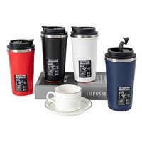 Mug isotherme 520 ml en acier inoxydable 304 à double paroi, base stable, tasse à eau originale, logo personnalisé, mugs cadeaux pour promotion d'entreprise