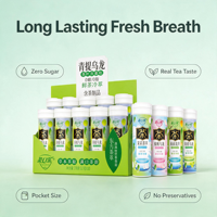 Oral Refresher Fruity Mint Tablet Candies Liquid Center Sugar Free Breath Sweets in Bottle