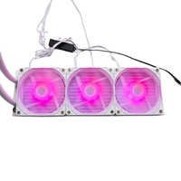 Pompa Radiator CPU 360 Water, Kipas ARGB, Pendingin Prosesor Komputer untuk Gamer, LGA 1851 1700 115 2011 AMD AM5 AM4