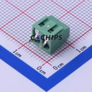 JL124D-38102G01 Screw Terminal Block Through hole Component (THT),P=3.81mm Connector 1x2P 3.81mm Green Through Hole - Product Image 2