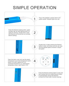 Stylo 3D avec 3 Couleurs de Filament de 3m, <span class=keywords><strong>Jouet</strong></span> Éducatif, Stylo d'Impression 3D Professionnel Automatique, Vente en Gros (environ 184x31x46mm) - Product Image 3