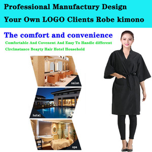 Bata de Peluquería Profesional Térmica e Impermeable para Mujer, con Logotipo Personalizado, para Cuello Alto, para Clientes de Belleza, Kimono de Peluquería, Spa, Salón - Product Image 2