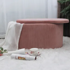 Customized Fabric Seating Living Room Furniture Benches for Bedroom Large Bench Footstool Ottomans Pouf Set Modern Dining Bench