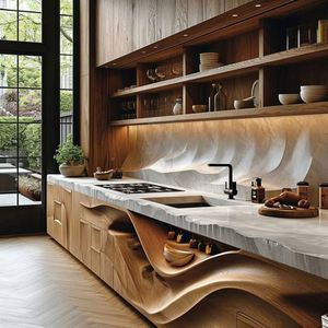 Armoires de cuisine modulaires en bois massif de style design moderne révolutionnant les espaces - Product Image 4