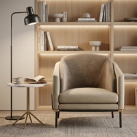 Nouveau design en promotion : Fauteuil lounge individuel moderne en velours à dossier haut, chaise de loisirs de luxe pour salon et mobilier de maison