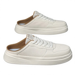 Chaussures plates décontractées d'été pour hommes, respirantes, légères, style sport-décontracté, demi-mules, pour jeunes adultes, semelle épaisse en EVA, antidérapantes en PU - Product Image 1
