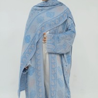 Robe Abaya de Luxe de Dubaï avec Hijab pour Femmes Musulmanes, Robe Longue Modeste Ornée de Perles Florales pour Fête de l'Aïd et Soirée 2026, Style Turc Marocain
