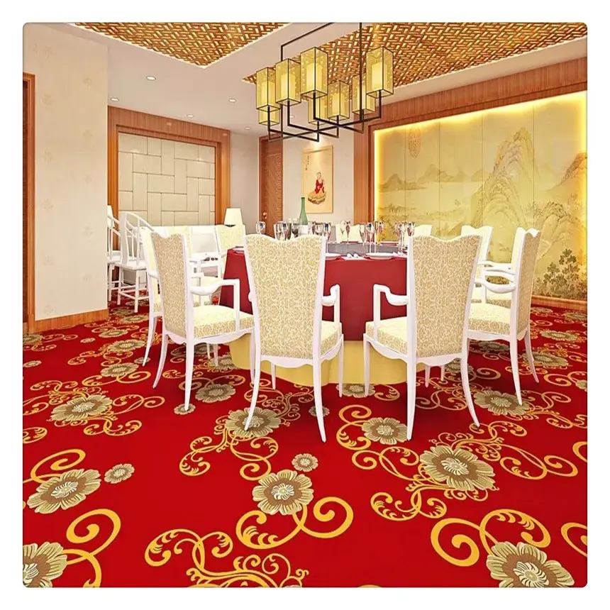 Groothandel Bloemenpatroon Hotelkamer Vloerkleed Luxe Hotel Corridor Banket Tapijt Hotel Casino Ballroom Tapijt Tapijt