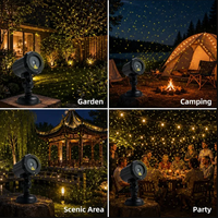 Lumière laser de jardin Firefly, jaune, effet dynamique et vibrant, étanche IP65, télécommande pour cour, pelouse, camping, parc à thème, allée