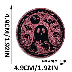 Parches Bordados de Estilo Punk para <span class=keywords><strong>Ropa</strong></span> de Chaqueta, Parches Bordados de Banda de Rock and Roll con Calavera Negra - Product Image 6