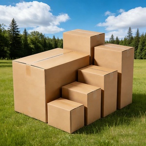 Custom Logo Eco Friendly Square Containers Cardboard Box Corrugated Paper Packaging Box for Delivery Mailing - Product Image 2