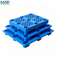 Palette en plastique HDPE à neuf pattes, palette légère pour entrepôt, palette pour chariot élévateur, palette de distribution pour entrepôt