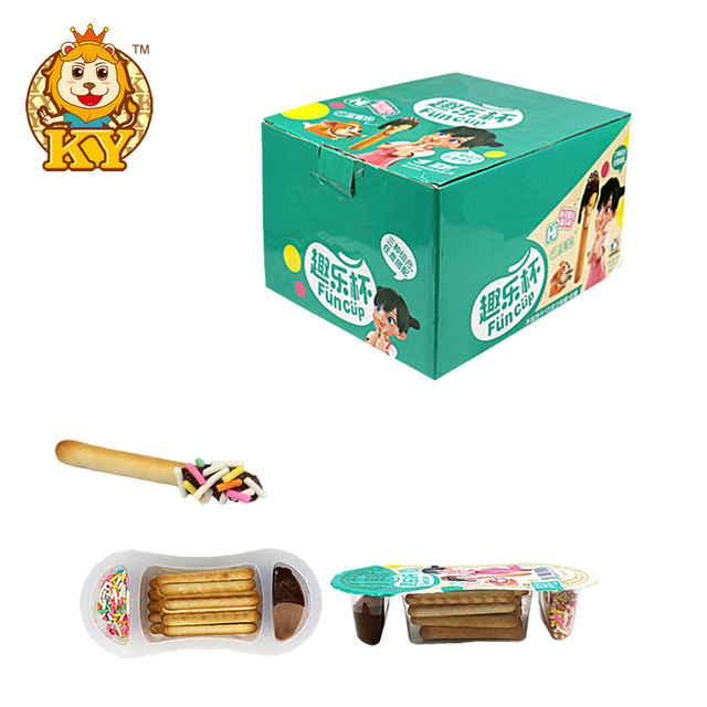 Manufacturer Wholesale Sweet Chocolate Crisp Biscuits Cookies Stick with Cream Jam & Nut Filling Solid