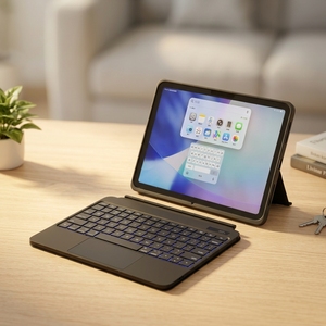 Étui en cuir <span class=keywords><strong>et</strong></span> clavier intégrés, détachables, avec affichage LED de <span class=keywords><strong>la</strong></span> batterie <span class=keywords><strong>et</strong></span> rétroéclairage, pour iPad 10e génération 10,9 pouces - Product Image 2