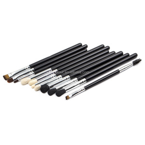 Baoli – Ensemble de 11 pinceaux de maquillage pour les yeux, faits à la main, en argent brillant, poils naturels, pour fard à paupières, sourcils, <span class=keywords><strong>eye</strong></span>-<span class=keywords><strong>liner</strong></span> et correcteur - Product Image 3