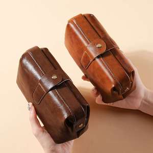 PU Leather Toiletry Bag <b>Makeup</b> Collection <b>Storage</b> Bag <b>for</b> Women and Men - Product Image 4