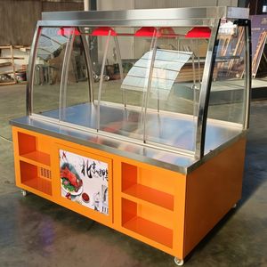 Présentoir de <span class=keywords><strong>boucher</strong></span> commercial avec vitrine de viande avec système de rail suspendu et éclairage LED personnalisé pour épicerie fine de supermarché - Product Image 6