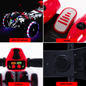 2022 Disesuaikan Murah 3 Roda Skuter Lipat Elektrik Semprotan Gelembung Anak Tendangan Skuter Kaki Balita untuk Skuter Hadiah Natal - Product Image 4