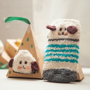 XIANGHUI venta al por mayor comercio exterior japonés niños lindo Coral polar bebé piso <span class=keywords><strong>calcetines</strong></span> suela antideslizante regalo bebé piso <span class=keywords><strong>Calcetines</strong></span> - Product Image 2