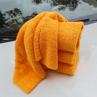 Serviettes de voiture en microfibre polaire corail sans bords à fibres longues pour la vente en gros - Absorption puissante de l'eau, séchage rapide, sans peluches, très résistantes