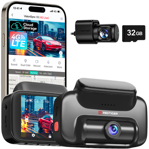 Redtiger Distributor VS10 2.5k 1080P No Touch Screen Front and Rear Dual <b>Camera</b> WIFI <b>Dash</b> Cam Car Black Box with WIFI GPS - Product Image 1