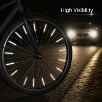 Réflecteurs de rayons de vélo 360° °   Clips de sécurité réfléchissants pour rayons de vélo (convient aux diamètres de 1,8 à 2,4 mm)