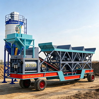 Centrale à béton mobile modulaire électrique conteneurisée de 45 m³/h, fabriquée en usine