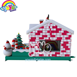 Christmas <b>House</b> <b>Inflatable</b> Amusement Park Santa Decor Twinkling Lights Capacity Backyard Holiday Celebrations - Product Image 1