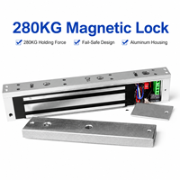 Serrure magnétique 280 kg (600 lb) avec temporisation, indicateur LED, fonction Fail Safe, 12 V CC, pour système de contrôle d'accès maison/bureau
