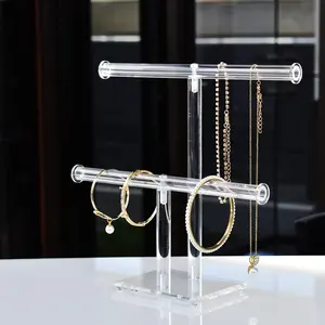 New Clear Acrylic Jewelry Organizer Bracelet Holder Acrylic Necklace Holder Jewelry Organizer Stand