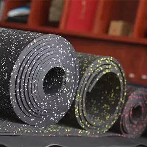 China Manufacturer High Density Gym Rubber Flooring Rolls Tiles Sports Equipments Rubber Mat