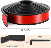 Tiras protectoras de goma para pasos de rueda de coche, guardabarros, extensiones de guardabarros, tiras de sellado de goma negras, embellecedores protectores