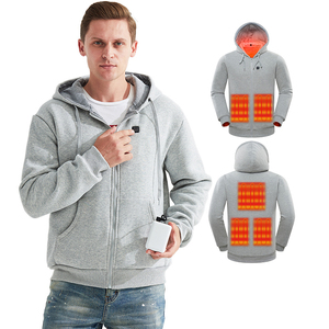 Nouveau sweat-shirt à capuche chauffant unisexe en polaire doux 100% coton polyester, alimentation USB 5V, batterie rechargeable - Product Image 1