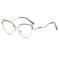 Lunettes photochromiques œil-de-chat en métal pour femmes 2026 – Monture optique photogris anti-lumière bleue – Style classique et haute qualité