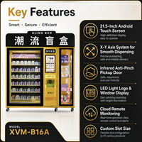 Distributeur automatique de boîtes mystères personnalisé XVM-B16A avec écran tactile 21,5 pouces, livraison sur axes X-Y pour jouets en boîte surprise, capacité 300-600, garantie 1 an