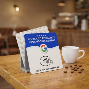 Tarjeta <span class=keywords><strong>de</strong></span> PVC Resistente al Agua/Al Aire Libre con Chip NFC 13.56MHz RFID N213/N216/N215 Programable por URL para Reseñas <span class=keywords><strong>de</strong></span> Google - Product Image 1