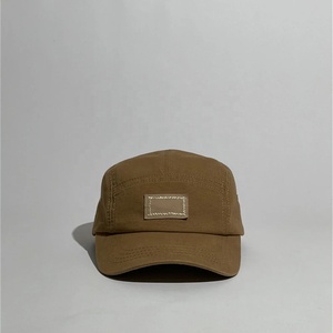 Logo de chemin de broderie à cinq panneaux en coton personnalisé casquette de camping bec de canard concevez votre propre casquettes à 5 panneaux - Product Image 3