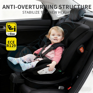 Silla de Auto Convertible Reclinable ECE R129 I-SIZE 40-150cm con Soporte <span class=keywords><strong>ISOFIX</strong></span>, Rotación de 360° para Recién Nacidos, <span class=keywords><strong>GRUPO</strong></span> 0+<span class=keywords><strong>1</strong></span>+2+3, 0-36kg, CY18 - Product Image 3
