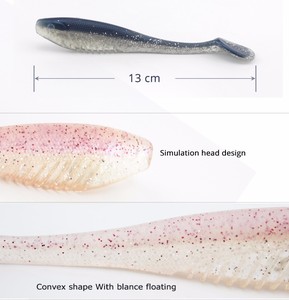 Señuelo de Pesca para Muskie y Lucioperca de 10.5cm y 13cm, Cebo Suave, Inyección Mecánica, Colores Brillantes UV, Fabricante de Señuelos de Silicona Suave - Product Image 5