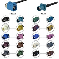 Câble adaptateur coaxial blindé de haute qualité SMA vers FAKRA A.B.C.D.E.F.G multi-types pour antenne GPS, radio, TV de voiture, camion, SUV